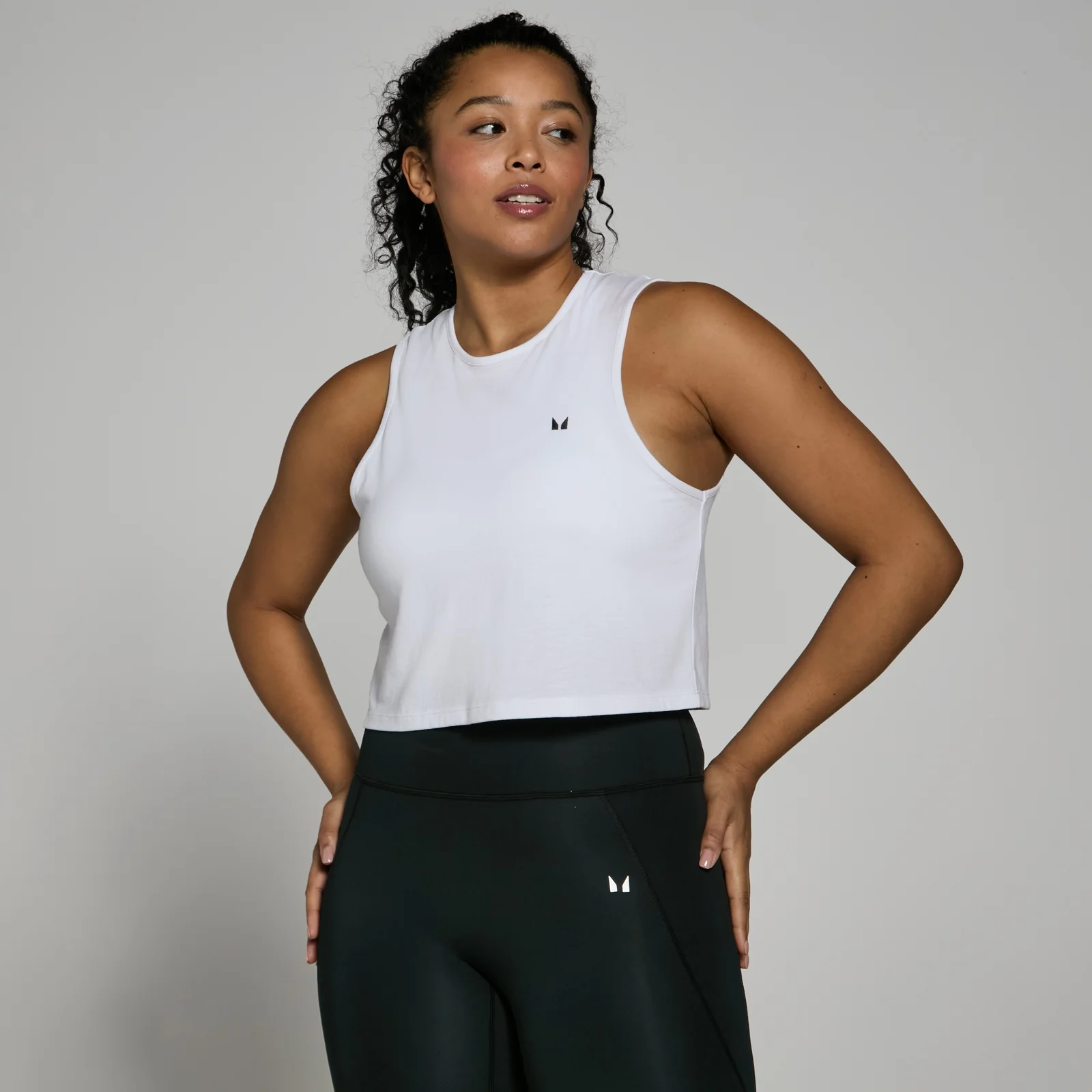 MP Women's Training Cropped Vest - White - S Image 1