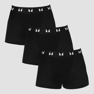Men's Cotton Boxers (3 Pack) - Black - Size XS