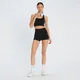 MP Women's Shape Seamless Cross Strap Sports Bra & Cycling Shorts Bundle - Black