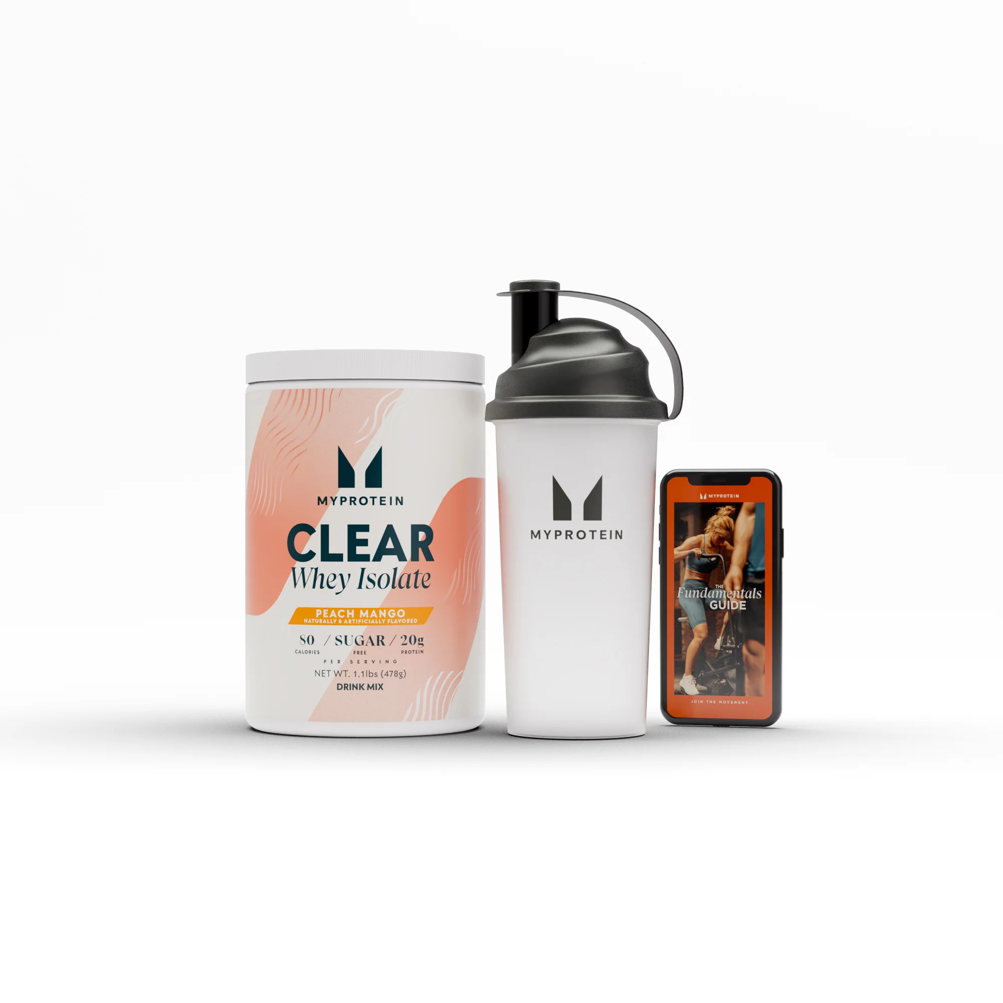 Clear Protein Bundle - Shaker - Peach Mango Image 1