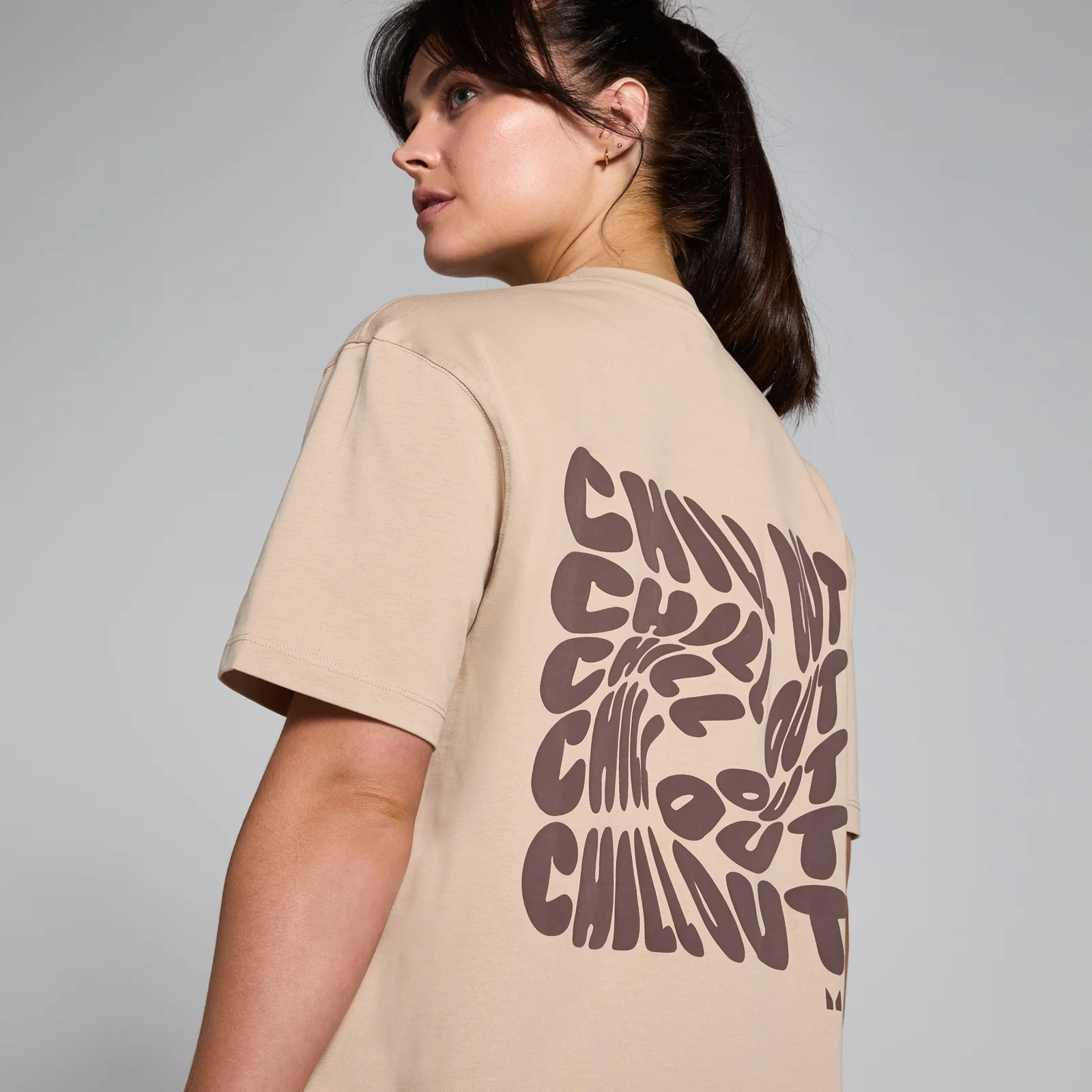 MP Tempo Oversized Chill Out Graphic T-Shirt - Cream - L - XL Image 1