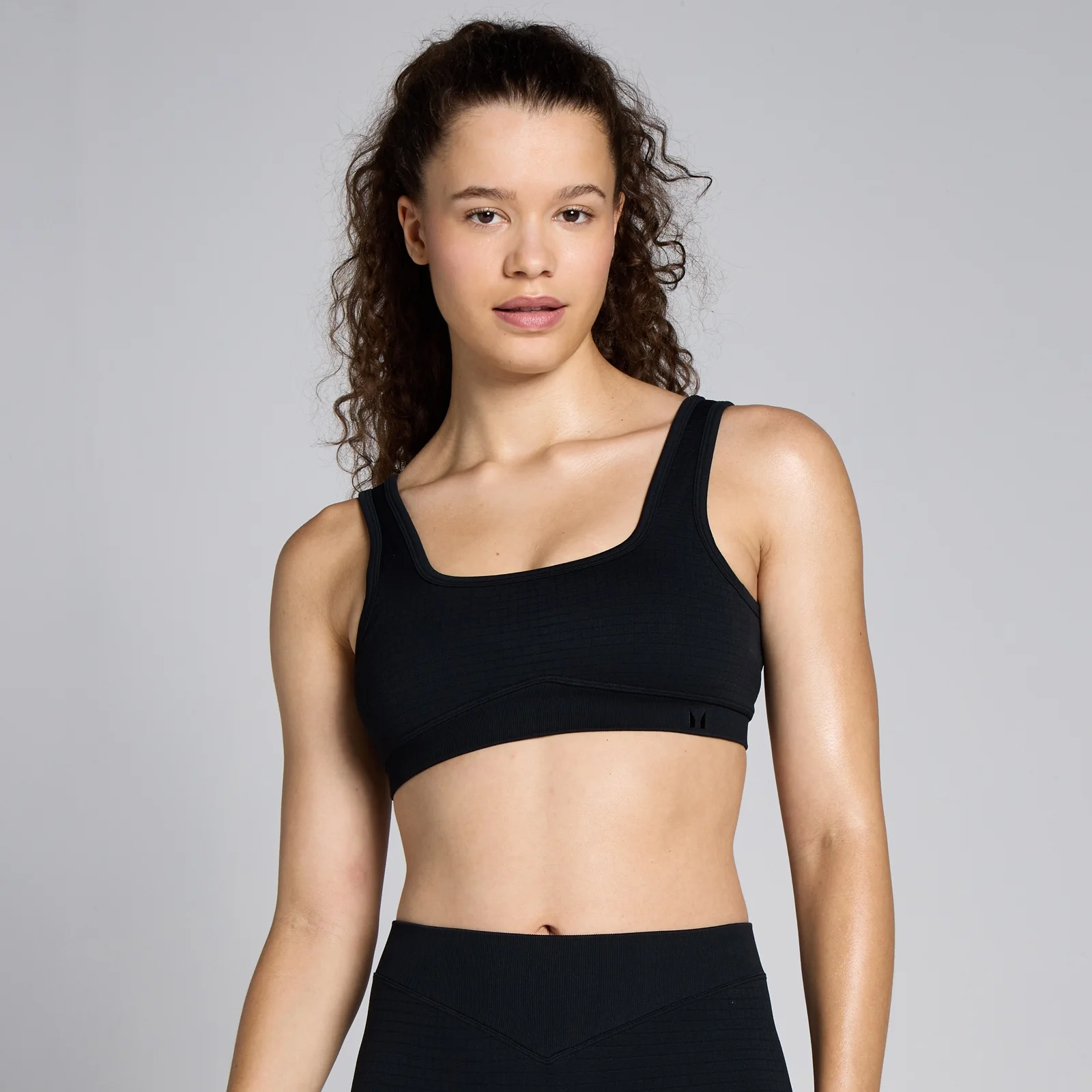 MP Women's Waffle Seamless Bra - Black - XS Image 1