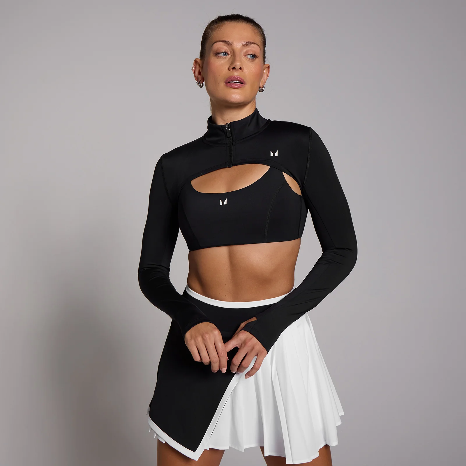 MP Women's Tempo Super Crop Jacket - Black - XS Image 1