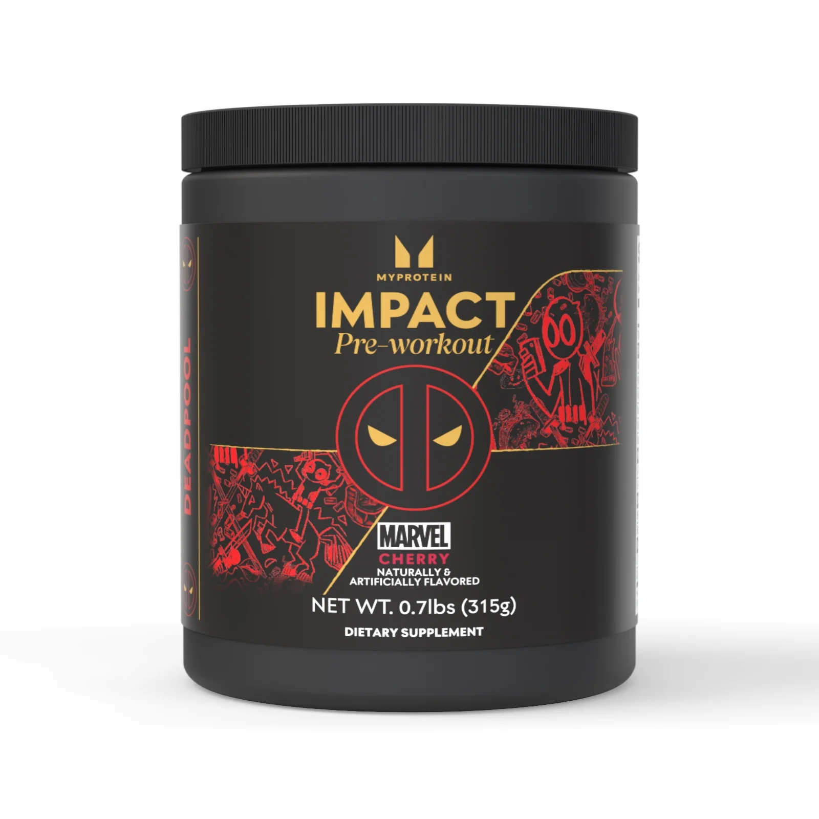 Myprotein, Pre Workout x Marvel, 30 Servings (USA) - 30servings - Deadpool- Cherry Image 1