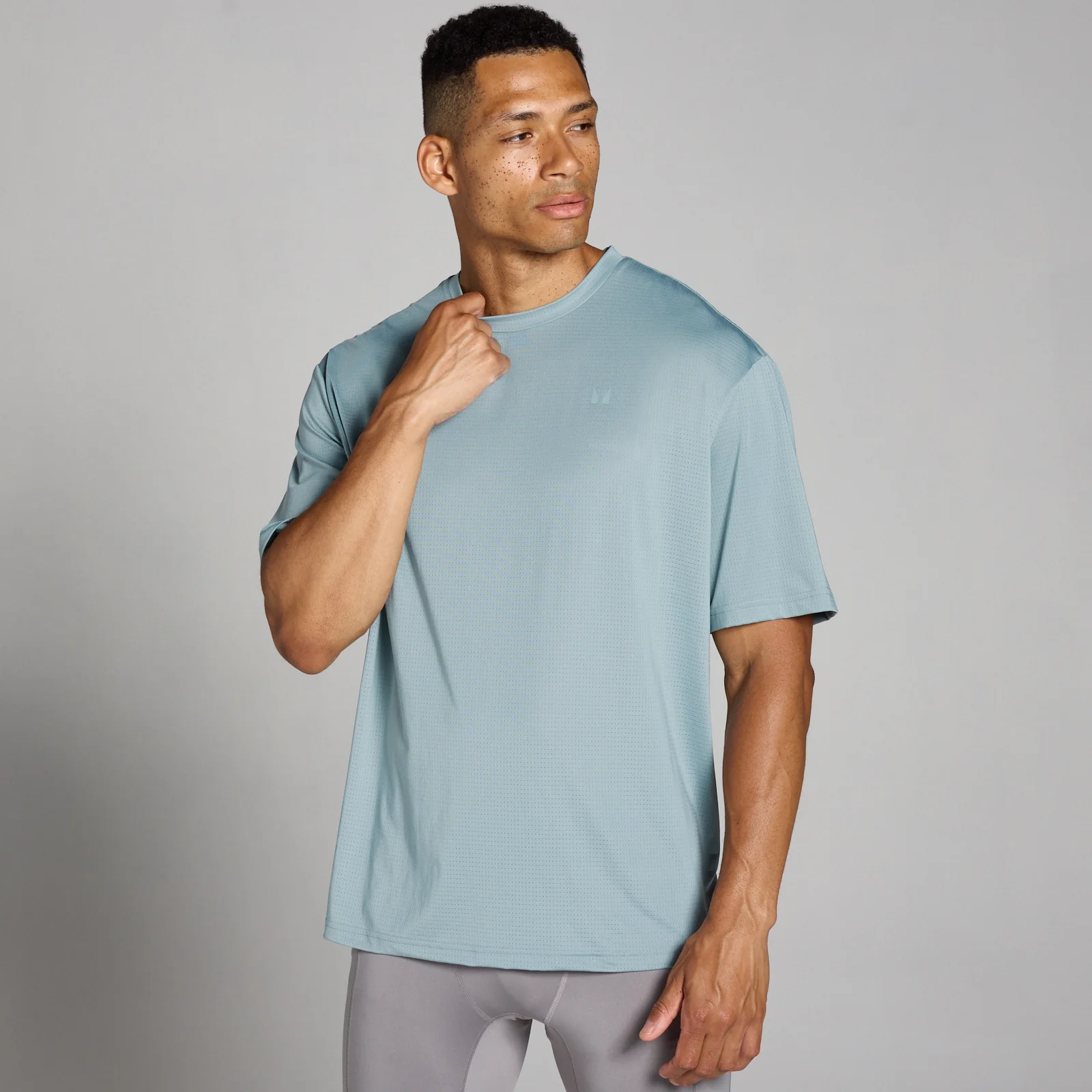 MP Men's Tempo Oversized Mesh Training T-Shirt - Lead - XXL Image 1