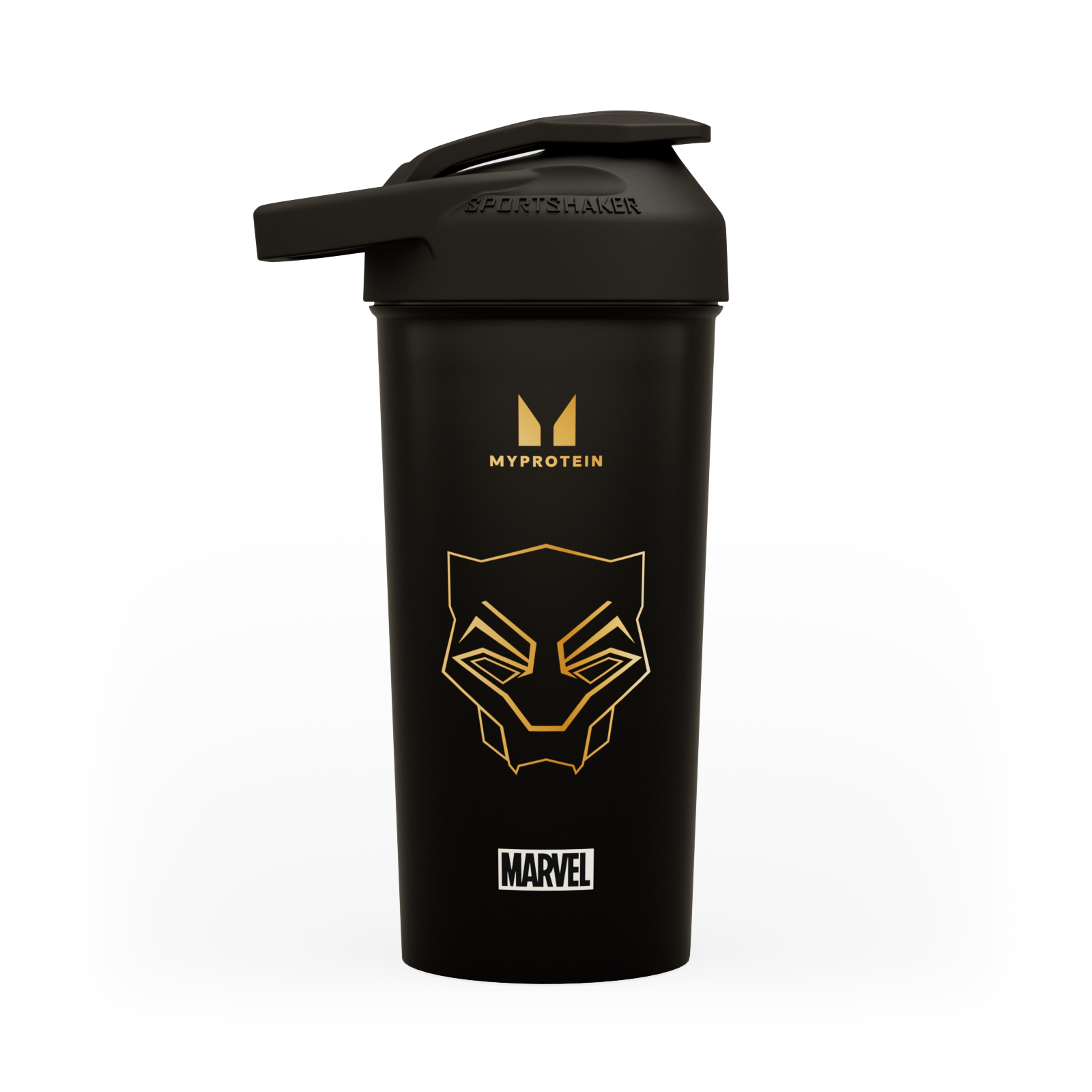 Myprotein X Sportshaker Black Panther Plastic Shaker - Black Image 1