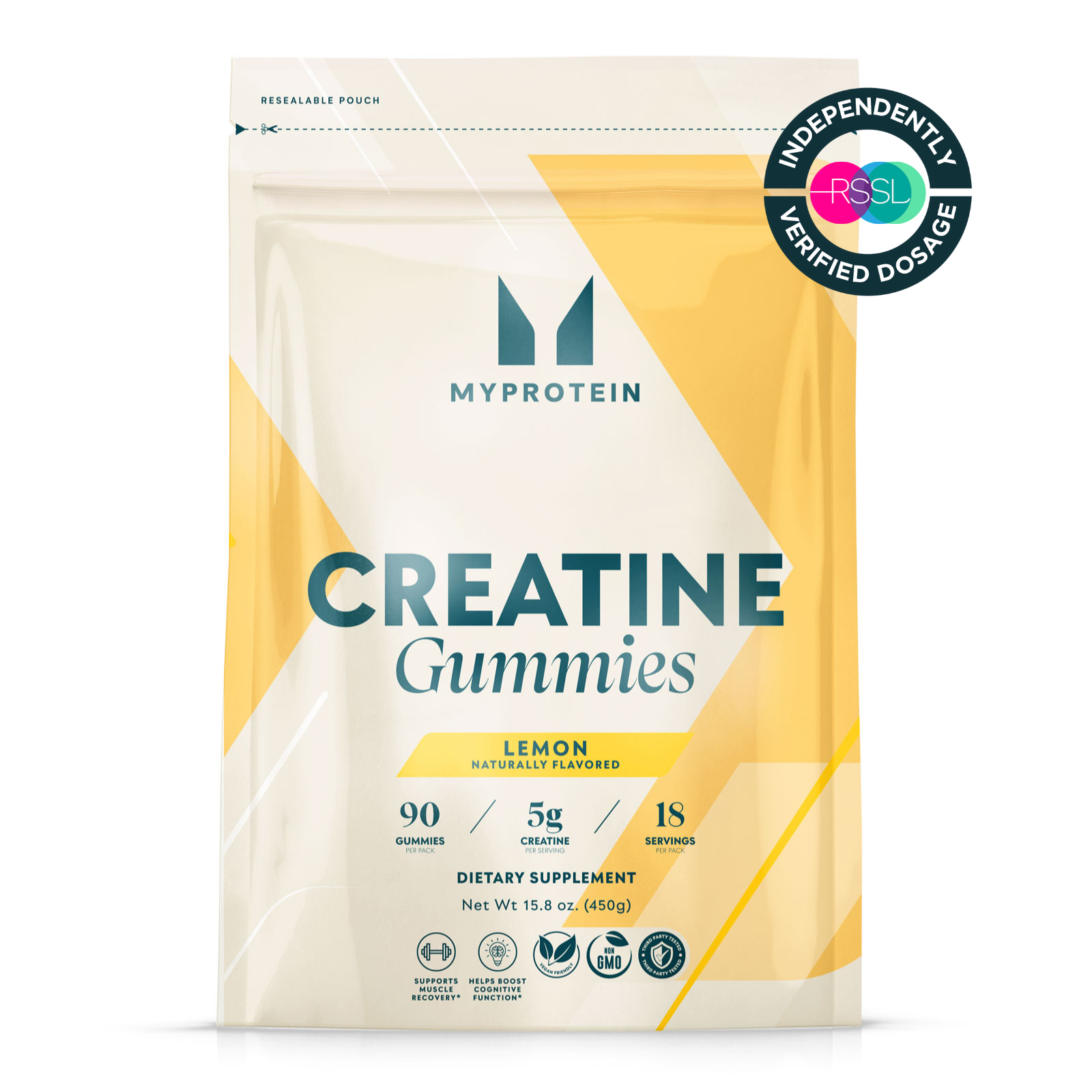 Creatine Gummies - 1 Sachet - 18servings - Lemon Image 1