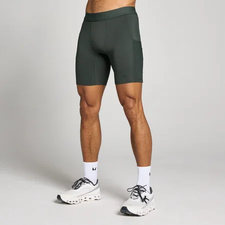 MP Men's Hybrid Pocket Half Tight - Washed Black