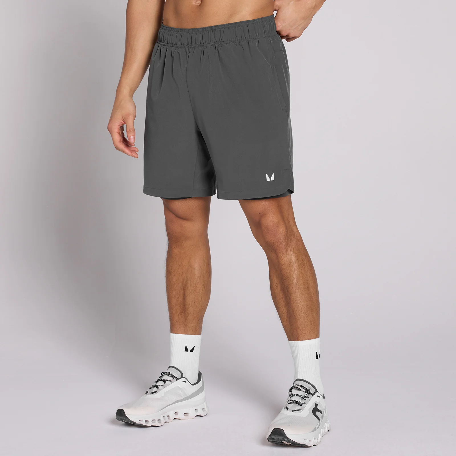 MP Men's 7" 2-in-1 Training Shorts - Dark Grey - XS Image 1