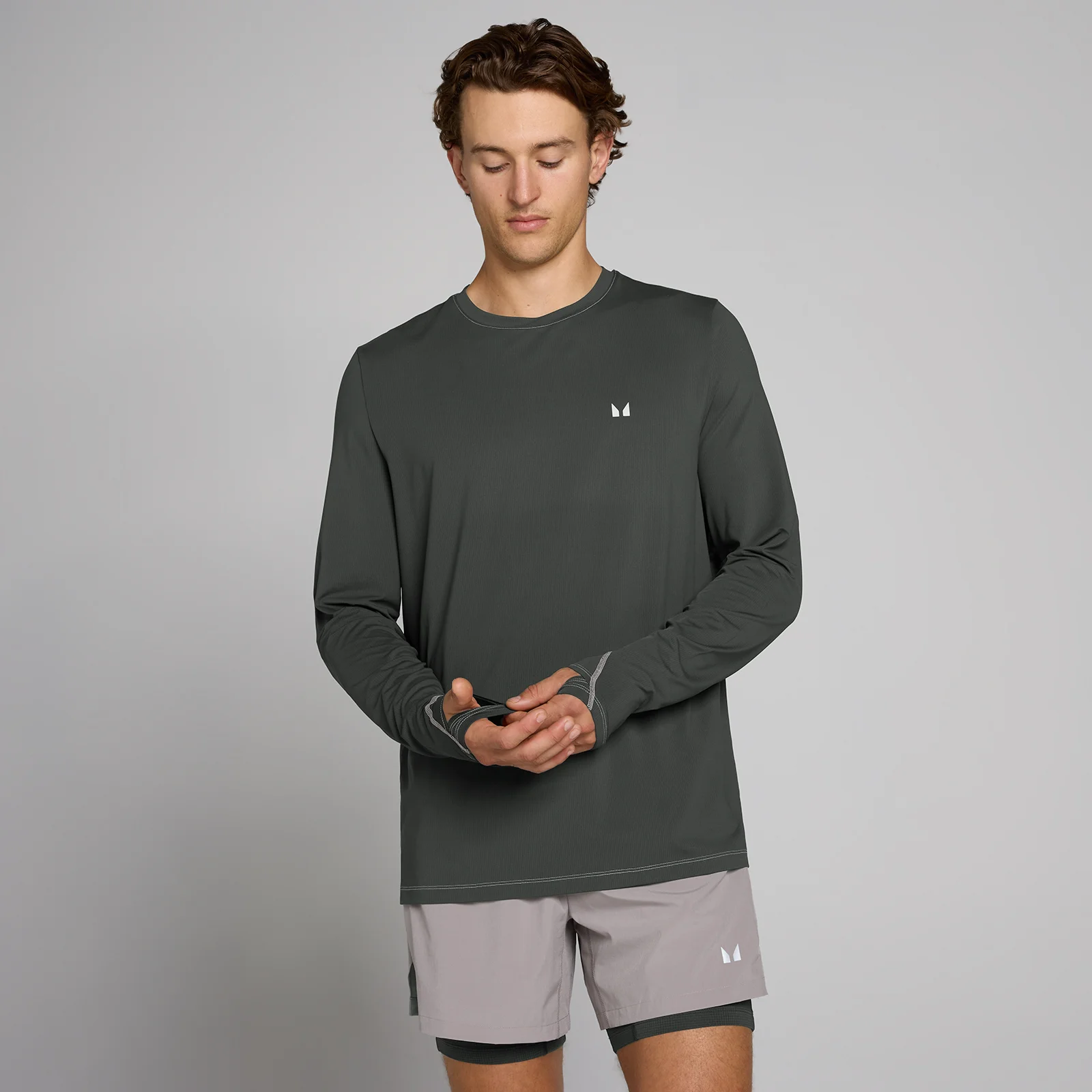 MP Men's Velocity Ultra Long Sleeve Top - Washed Black - XS Image 1