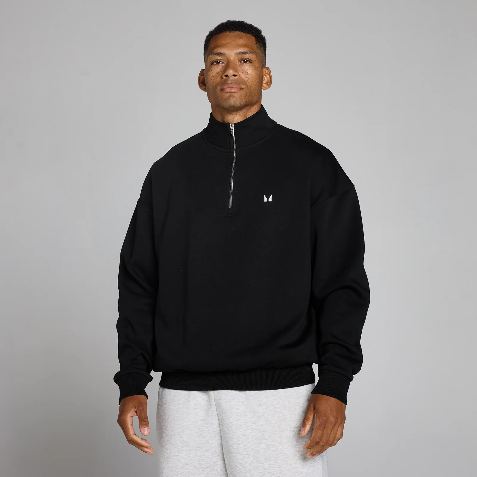 MP Men's Rest Day Oversized 1/4 Zip - Black - XS Image 1